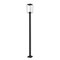 Z-Lite Sheridan 1 Light Outdoor Post Mounted Fixture, Black & White Opal 595PHBS-536P-BK - alternate 3